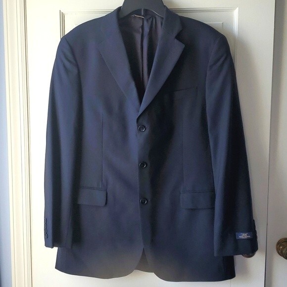 NWT BROOKS BROTHERS 346 STRETCH WOOL SUIT JACKET BLUE BLAZER SIZE 41LLONG TALL